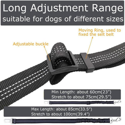 2 Packs Pet Dog Cat Seatbelts, Car Headrest Restraint Adjustable Safety Leads Vehicle Seatbelt Harness.Usa Stock Ships Tomorrow! (Cats Included)