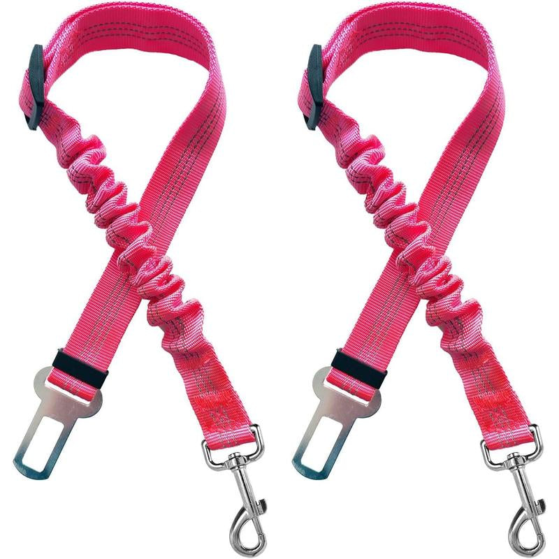 2 Packs Pet Dog Cat Seatbelts, Car Headrest Restraint Adjustable Safety Leads Vehicle Seatbelt Harness.Usa Stock Ships Tomorrow! (Cats Included)