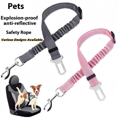 2 Packs Pet Dog Cat Seatbelts, Car Headrest Restraint Adjustable Safety Leads Vehicle Seatbelt Harness.Usa Stock Ships Tomorrow! (Cats Included)