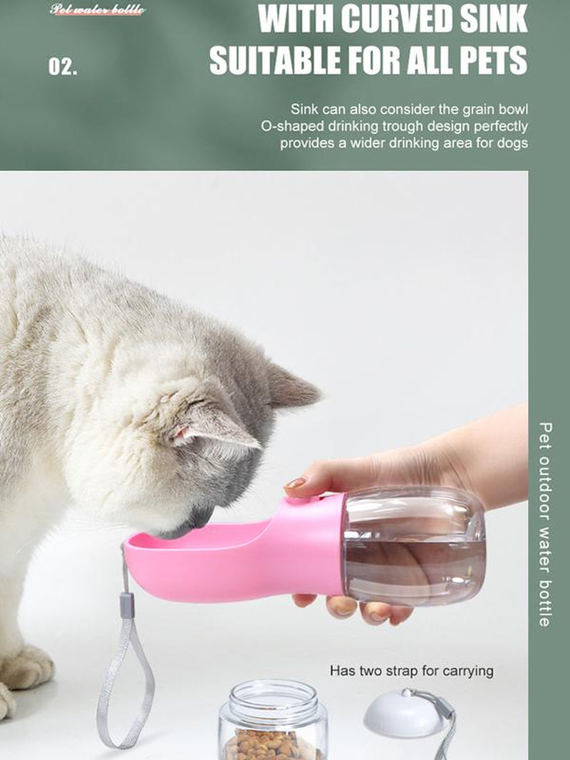 KRUNCHE Dog Water Bottle Portable Water Bottles Portable Two-In-One Water Bowl Large Capacity Dog Water Bowl Dispenser