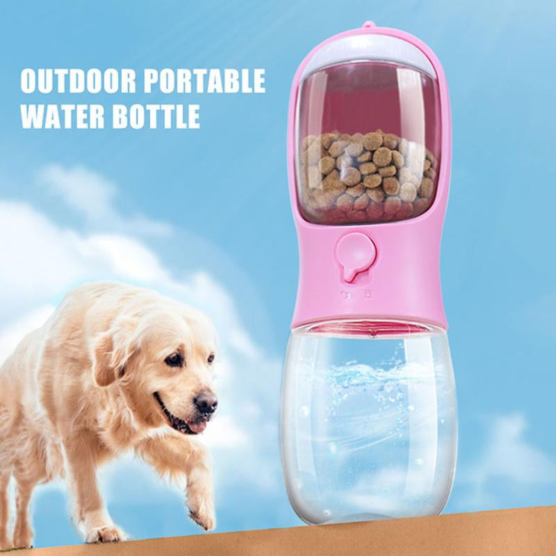KRUNCHE Dog Water Bottle Portable Water Bottles Portable Two-In-One Water Bowl Large Capacity Dog Water Bowl Dispenser