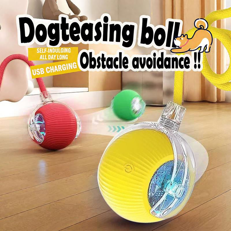ROZINO Interactive Dog&Cat Toys 2025 Upgraded Durable USB Rechargeable Automatic Rolling Ball with Obstacle Avoidance Technology for Small Medium Large Pets