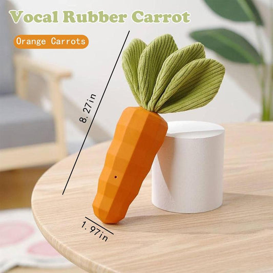 Carrot Dog Toys for Aggressive Chewers Super Chewers Tough & Funny Rubber Indestructible Big Dog Chew Toys for Medium Large Breed