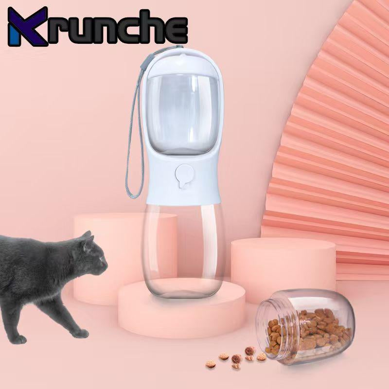 KRUNCHE Dog Water Bottle Portable Water Bottles Portable Two-In-One Water Bowl Large Capacity Dog Water Bowl Dispenser